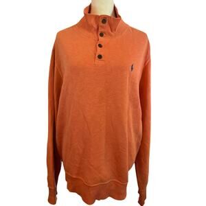 Ralph Lauren Polo Embroidered Logo Orange Sweater, Size XL